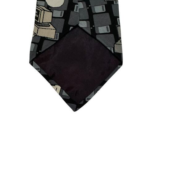 Peanuts Surfing The Net Internet Computers Snoopy Cartoon Necktie Vintage - Picture 5 of 7